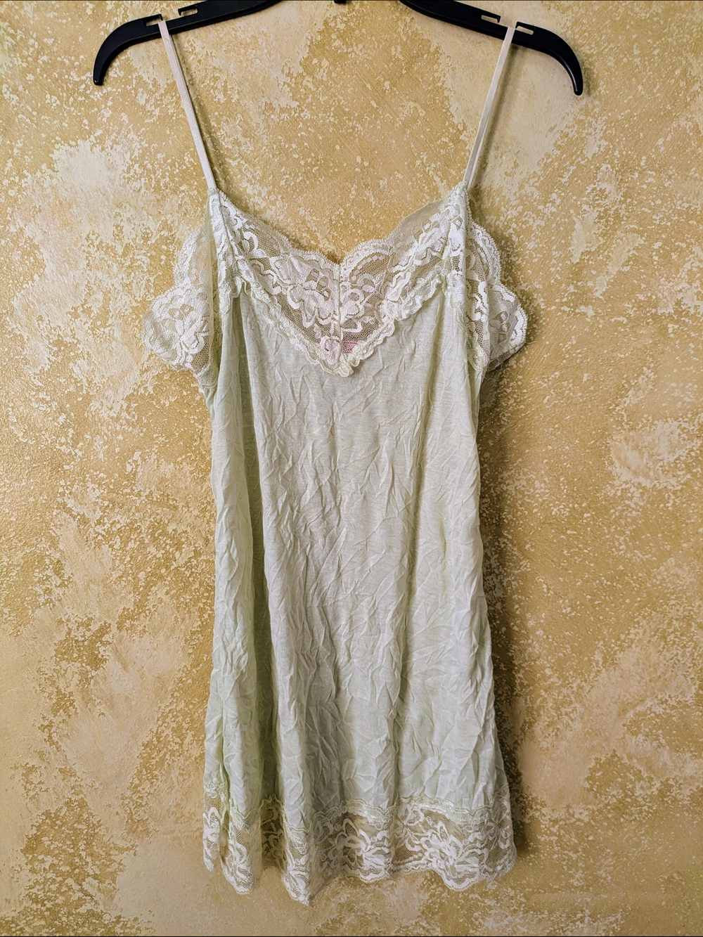 Y2k Lace-Trim Camisole in Pale Sage Sz S